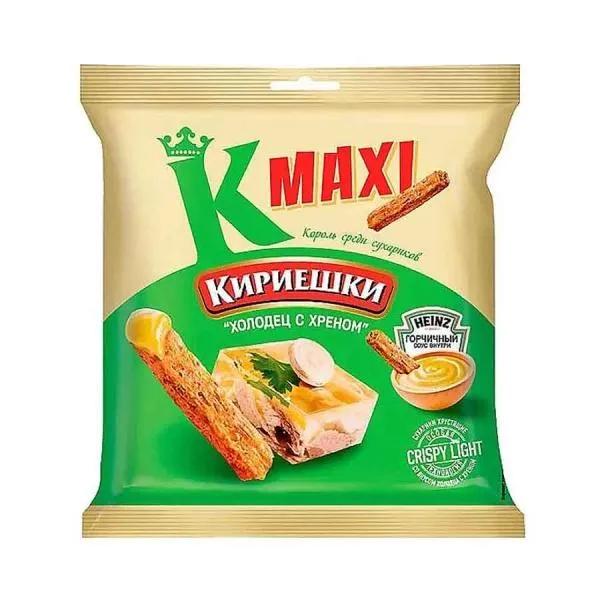 Сухарики Кириешки Макси Хрен + горчичный соус 50 гр., флоу-пак