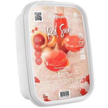 Пюре AGROBAR Red Sun/Ред Сан  красный апельсин, красная смородина, сахар 250 гр., пластиковый контейнер