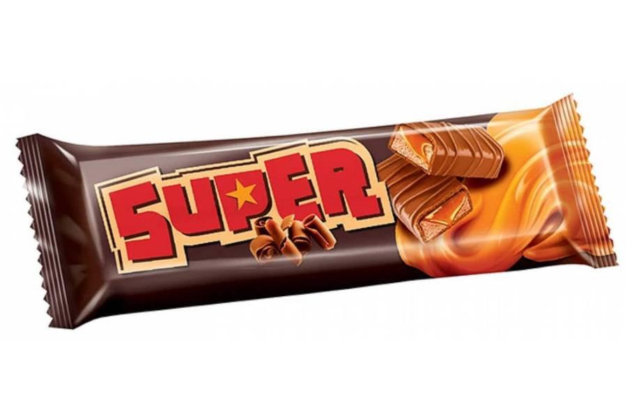 Батончик Super с нугой и мягкой карамелью 40 гр., флоу-пак