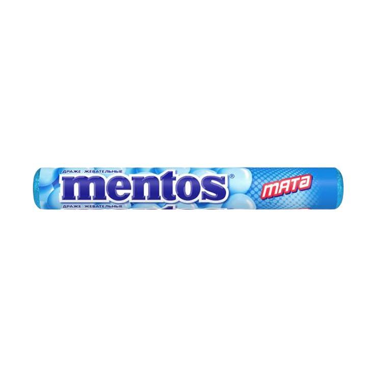 Жевательная резинка Mentos мята 37 гр., обертка