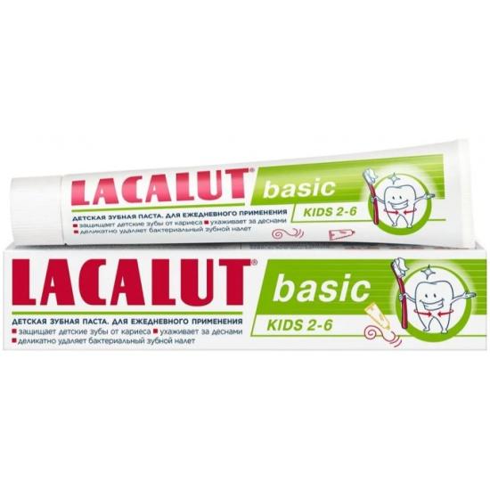 Зубная паста LACALUT Basic Kids Детская 2-6 лет 60 гр., картон