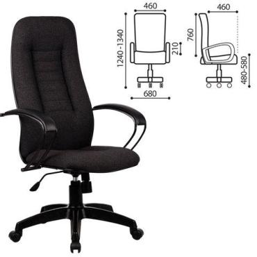 Кресло офисное, ткань, темно-серое Metta BP-2PL