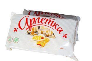 Печенье Полёт в белом шоколаде 400 гр., флоу-пак
