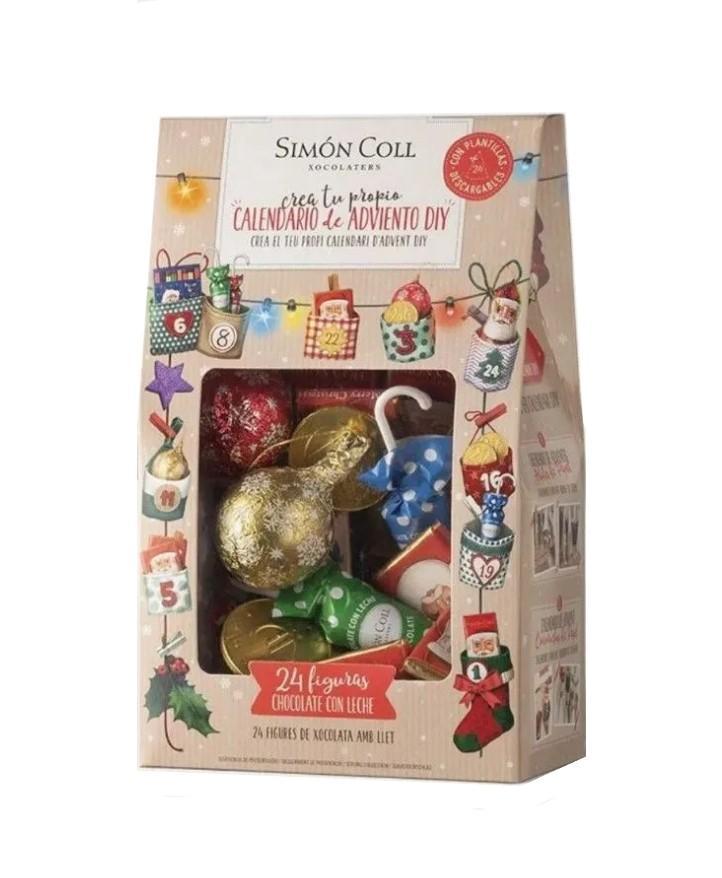 Адвент-календарь Simon Coll гирлянда из фигурок из молочного шоколада 215 гр., картон