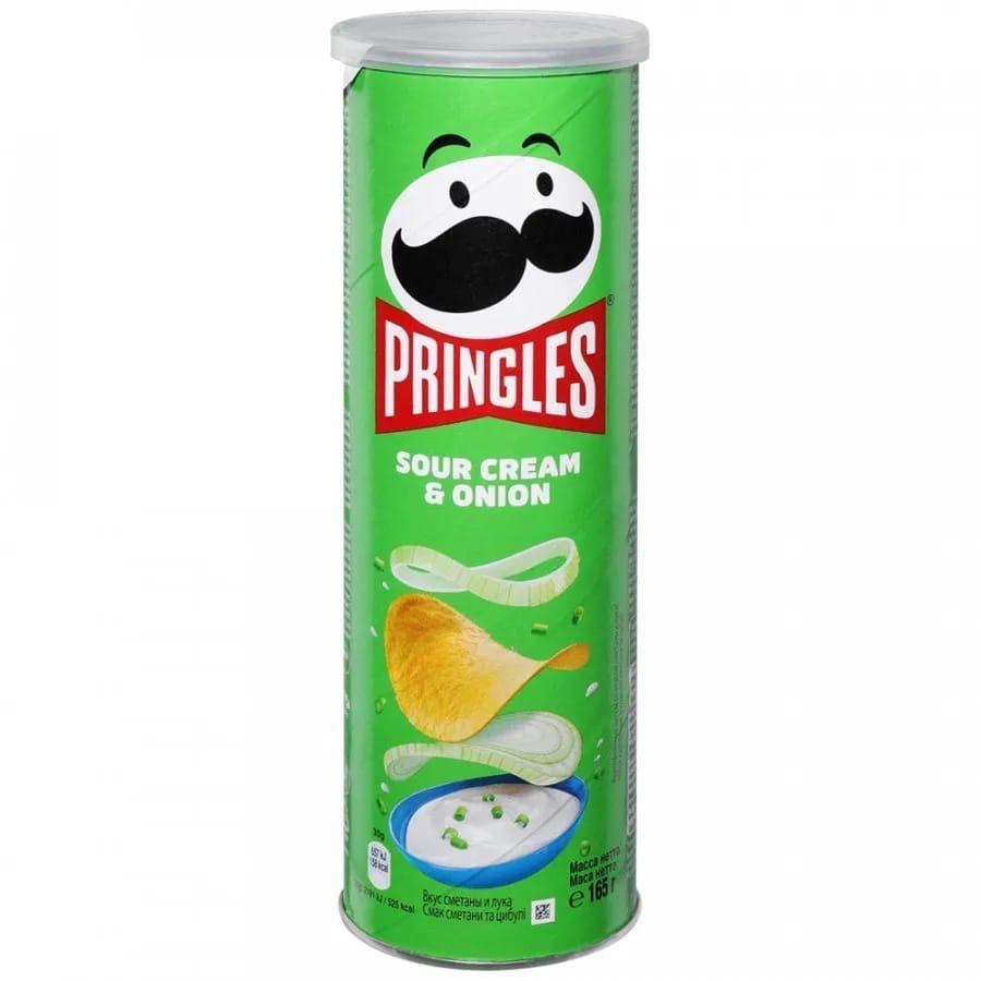 Чипсы Pringles со вкусом сметаны и лука 165 гр., туба