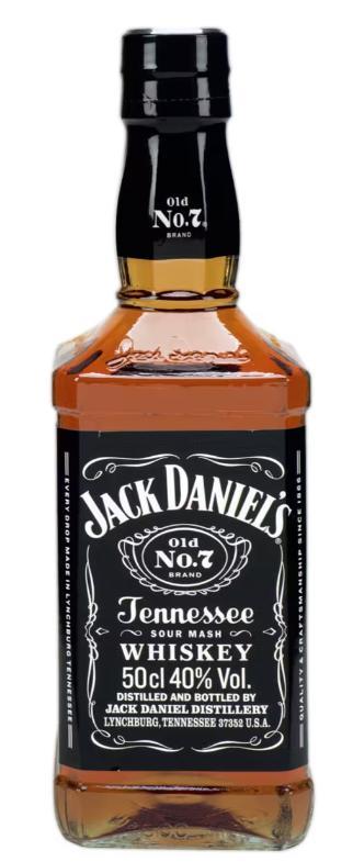 Виски зерновой Jack Daniel's Tennessee whiskey 40 %, 500 мл., стекло