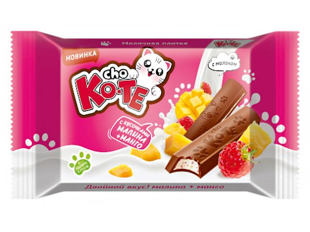 Шоколад Cho Ko-Te Малина-Манго молочный 43 гр., флоу-пак