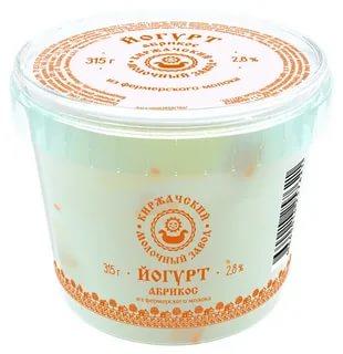 Йогурт абрикос Киржачский Молочный завод, 1 кг., пластиковое ведро