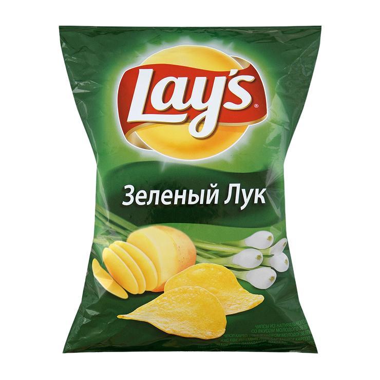 Чипсы Lay's молодой зеленый лук 70 гр., флоу-пак