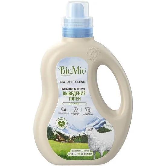 Гель и пятновыводитель для белья BIO MIO BIO GEL LAUNDRY 2-IN-1 900 мл., ПЭТ