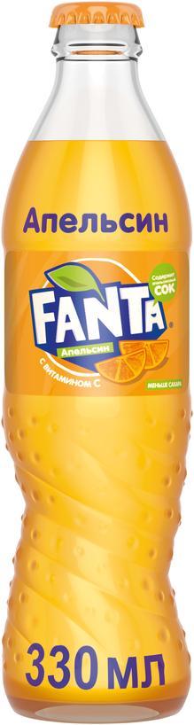 Напиток газированный Fanta Orange 330 мл., стекло