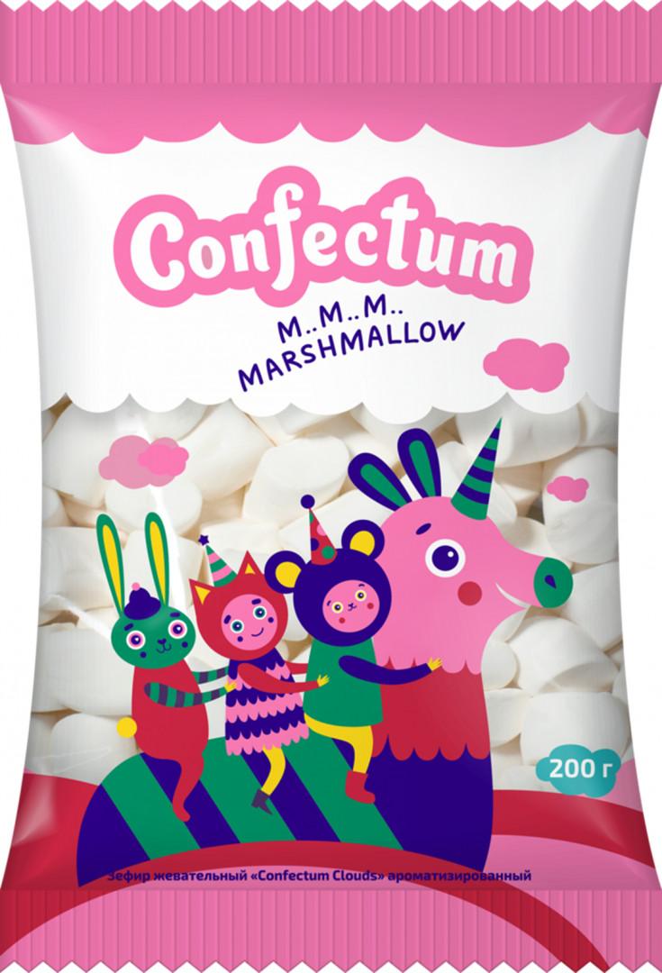 Зефир жевательный Confectum Clouds ароматизированный 200 гр., флоу-пак