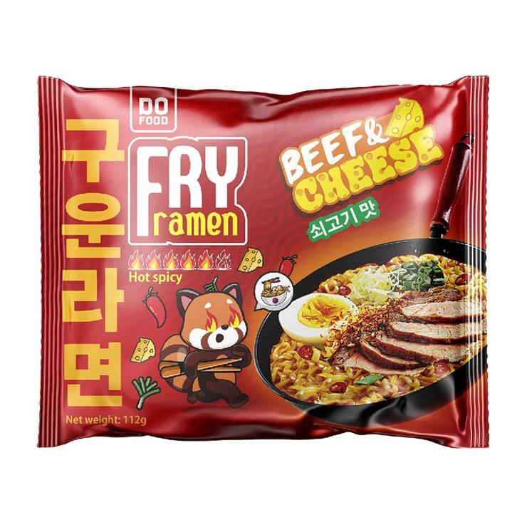 Лапша быстрого приготовления Fry Ramen Beef and cheese 112 гр., флоу-пак