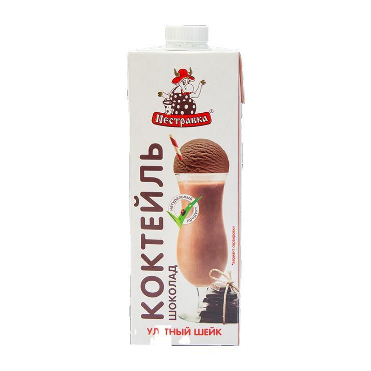 Коктейль молочный Пестравка 2% шоколад 1 л., тетра-пак