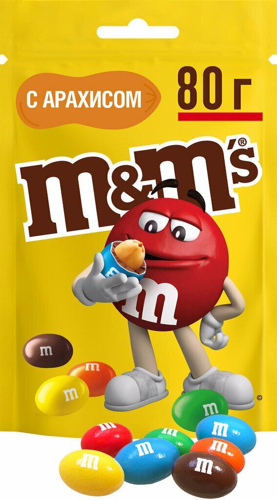 Драже M&M's Арахис 80 гр., дой-пак