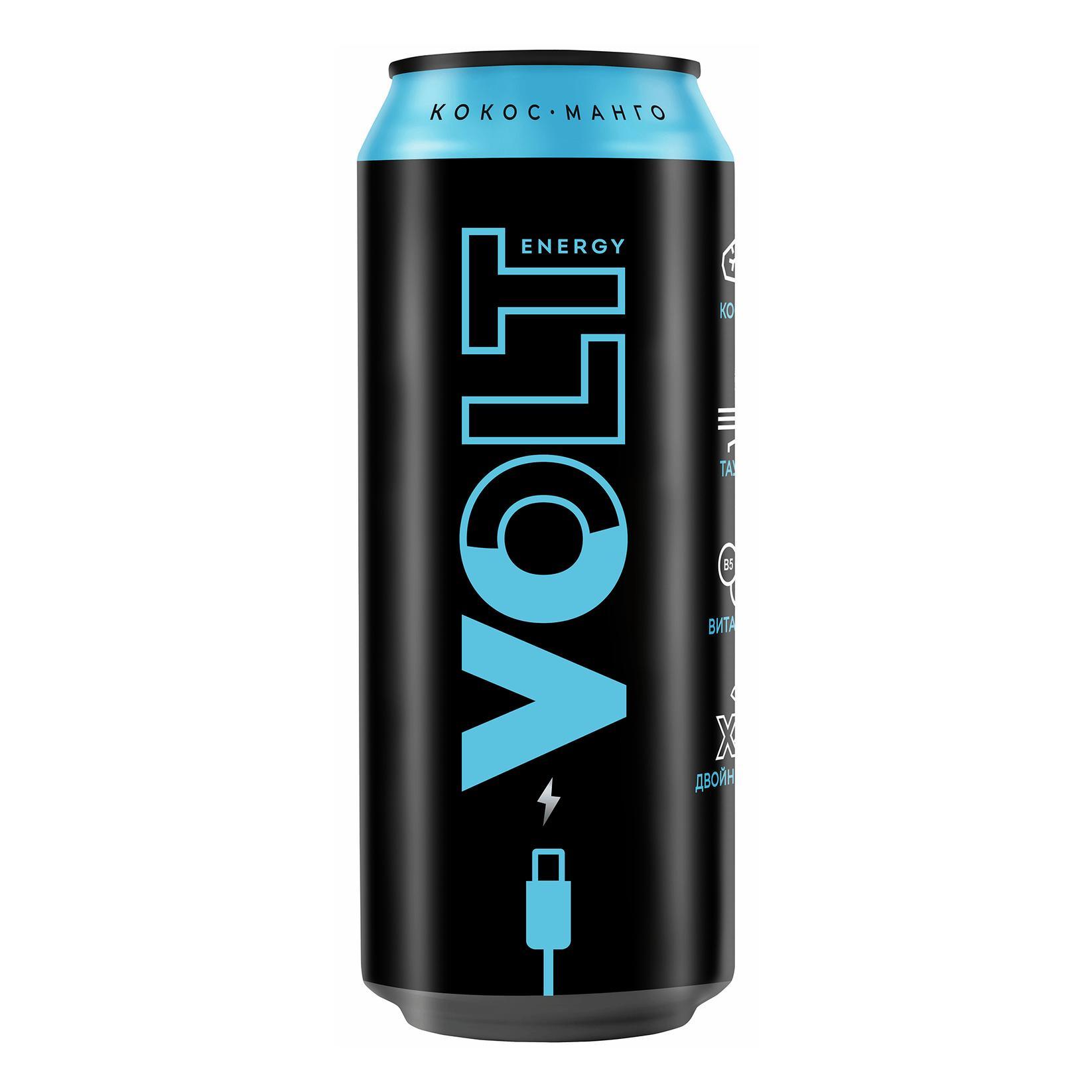 Напиток энергетический Volt Energy кокос манго 450 мл., ж/б