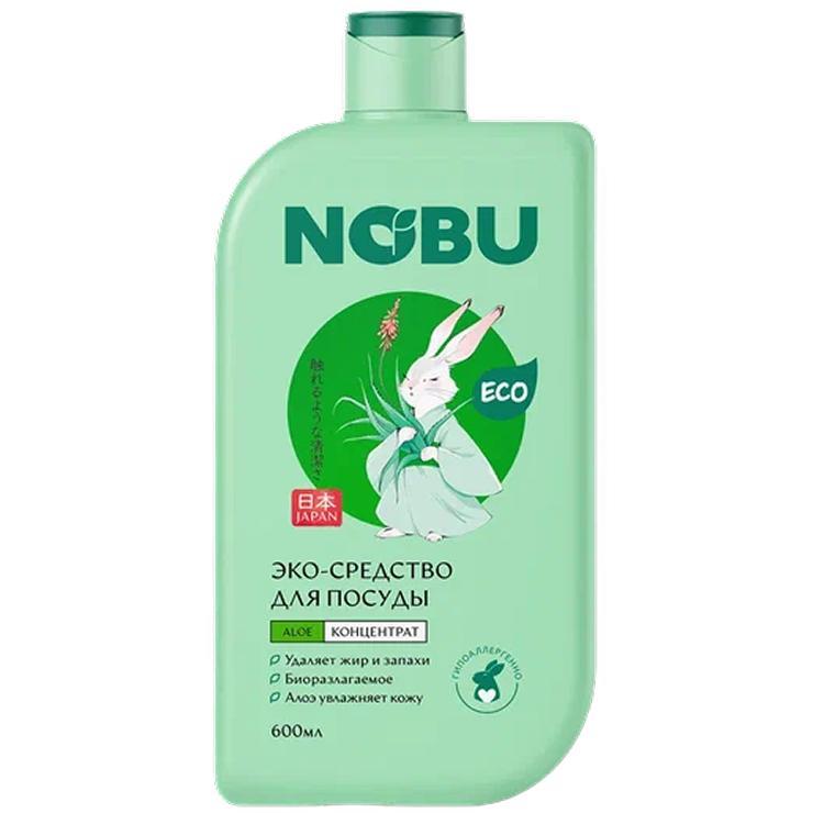 Средство для мытья посуды Nobu с экстрактом алоэ экологичное 600 мл., ПЭТ