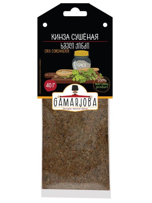 Специи Gamarjoba кинза сушеная 40 гр., пакет