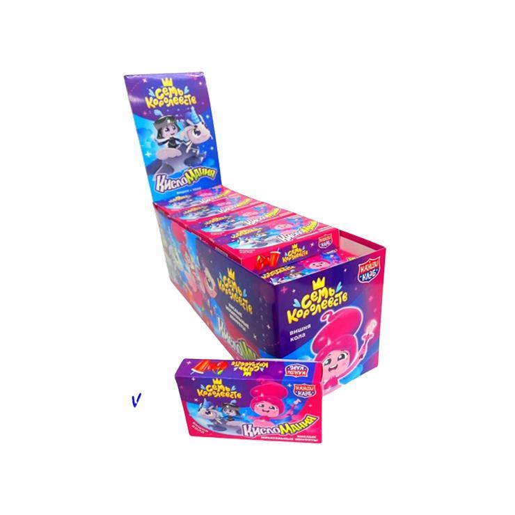 Конфеты жевательные Канди Клаб Кисломания дабл фрукт Семь королевств вишня и кола 14 гр., картон