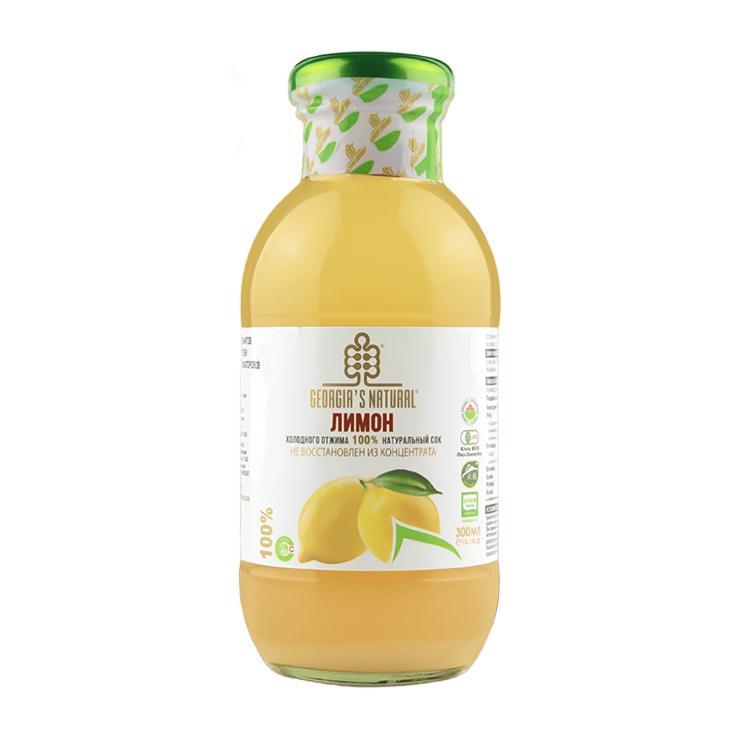 Сок Georgia's Natural Organic лимонный холодного отжима 300 мл., стекло