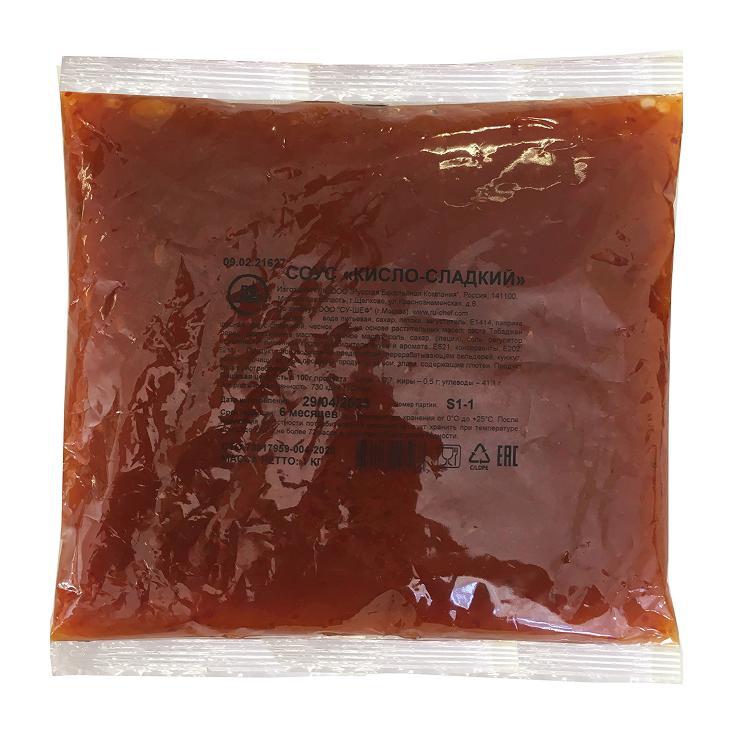 Соус RU-SHEF кисло-сладкий 1 кг., пакет
