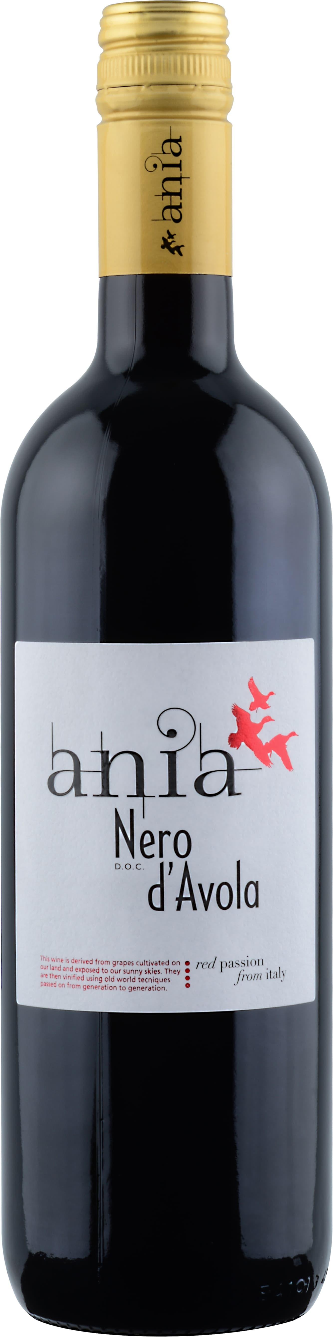 Вино Аниа, Неро д`Авола, красное сухое, Италия 750 мл., стекло