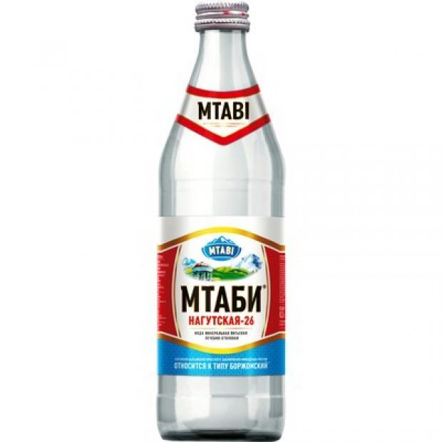 Вода газированная Мтаби минеральная 450 мл., стекло