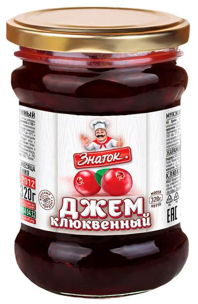 Джем Знаток Клюквенный 320 гр., стекло