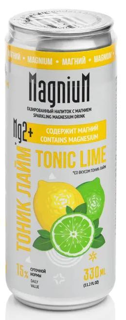 Напиток газированный Магниум функциональный тоник лайм 330 мл., ж/б