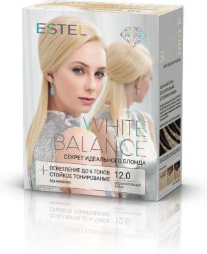 Набор Секрет идеального блонда тон 12.0 Восхитительный топаз, Estel White Balance, картонная коробка
