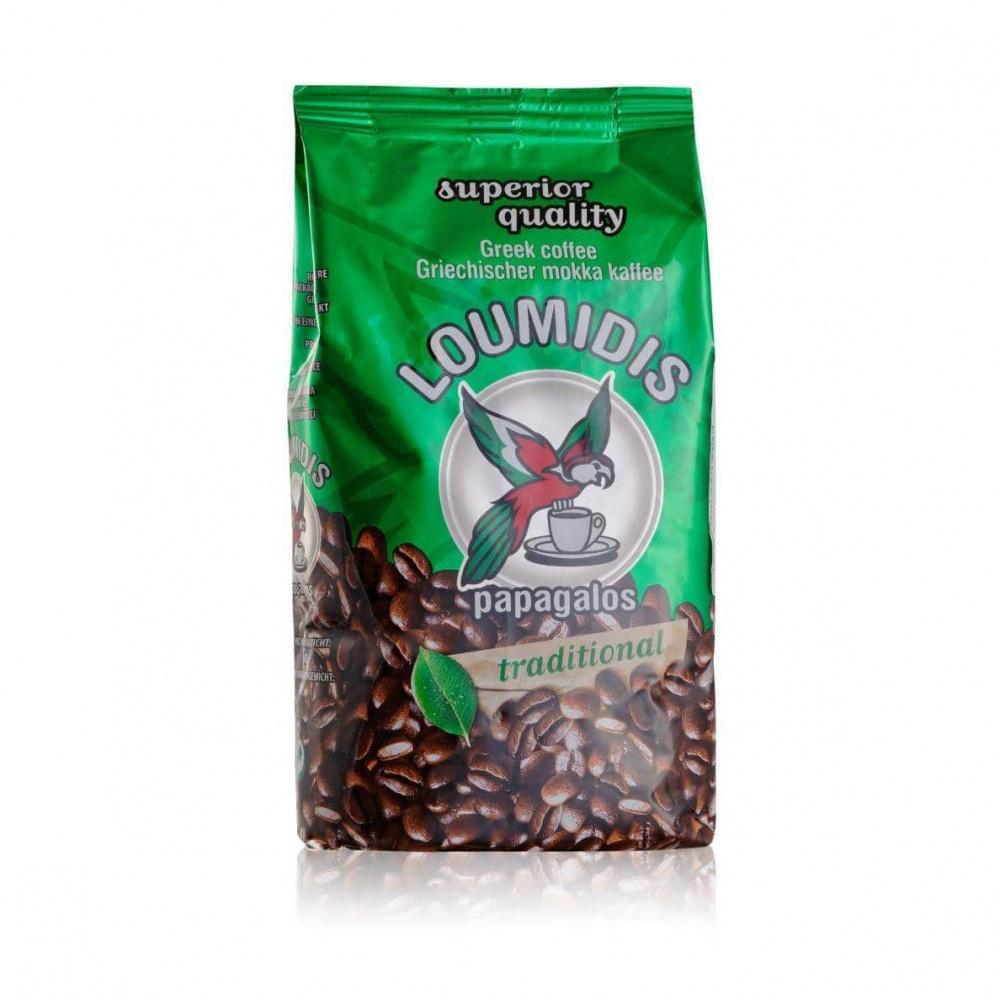Кофе Loumidis Papagalos натуральный молотый, 490 гр., фольгированный пакет