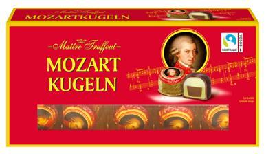 Набор шоколадных конфет Mozart Kugeln молочный и темный шоколад с марципаном и фисташковым кремом 200 гр., картон