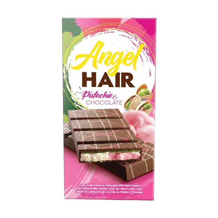 Шоколад Benissimo angel hair молочный с фисташками и пишмание 150 гр., картон