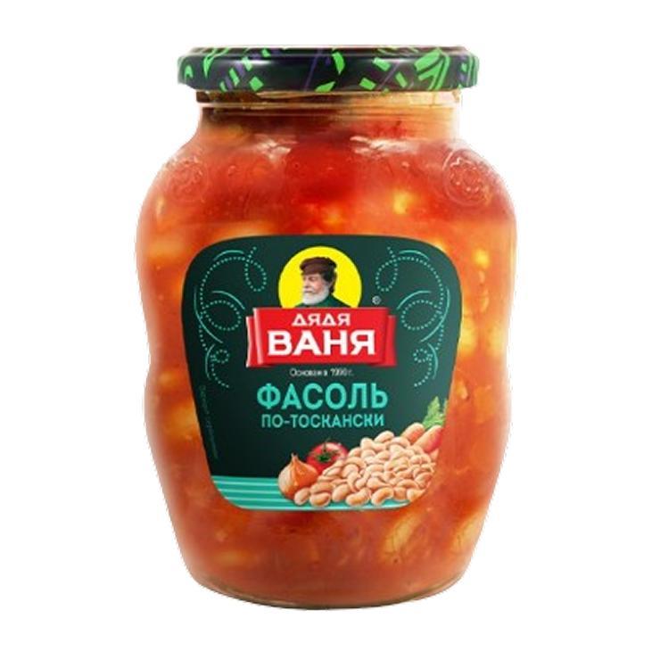Закуска Дядя Ваня фасоль по-тоскански 370 гр., стекло
