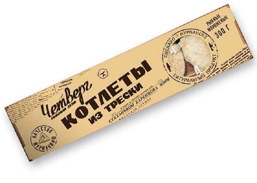 Котлеты Мурман Фиш Четверг из трески с палтусом 300 гр., картон