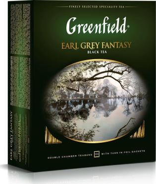 Чай Greenfield Earl Grey Fantasy черный ароматизированный 100 пак