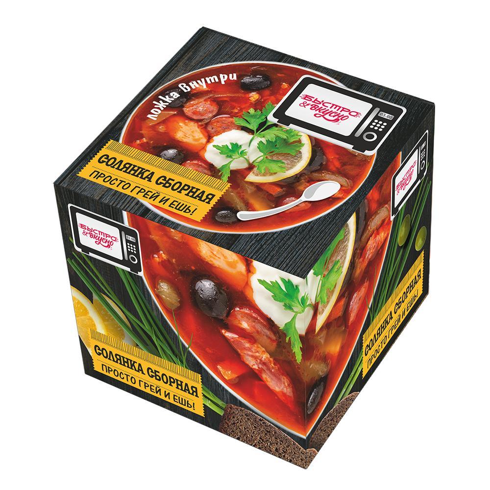 Солянка Быстро&вкусно Мясная сборная замороженная 250 гр., картон