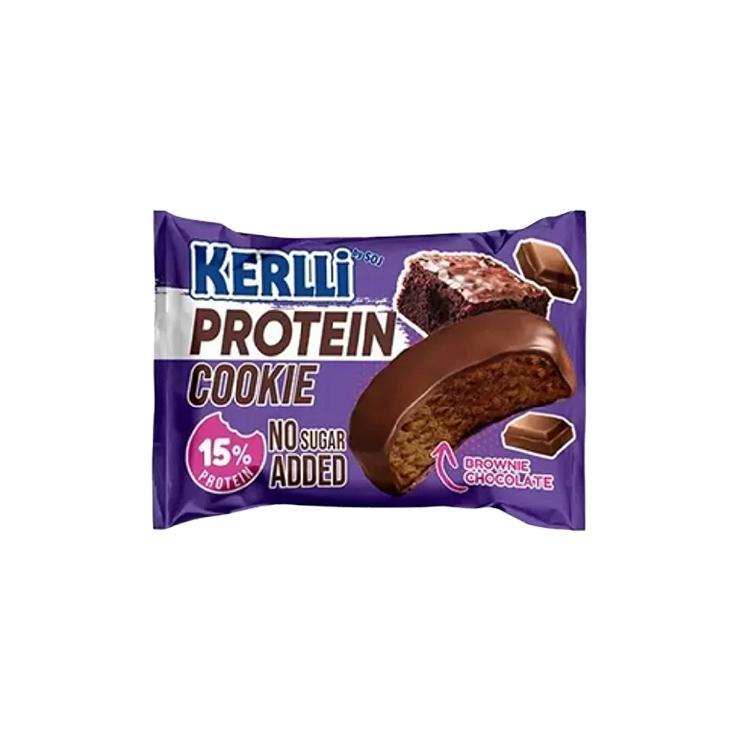 Печенье KERLLI протеиновое без сахара брауни 45 гр., флоу-пак