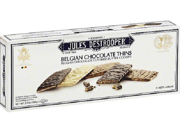 Печенье Jules Destrooper Belgian Chocolate Thins 100 гр., картон