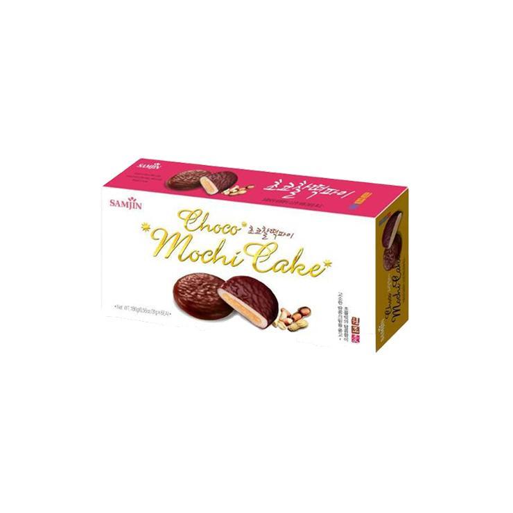 Моти SAMJIN choco mochi cake в шоколаде с арахисом 150 гр., картон