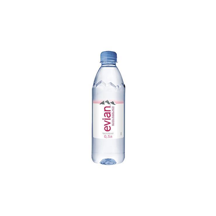 Вода негазированная Evian натуральная минеральная 500 мл., ПЭТ