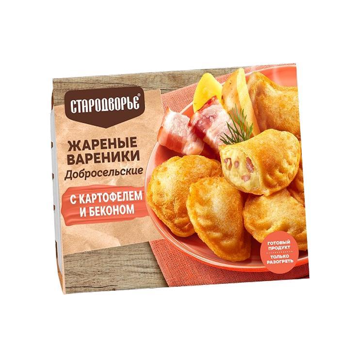 Вареники Стародворье Добросельские картофель и бекон жареные 200 гр., картон