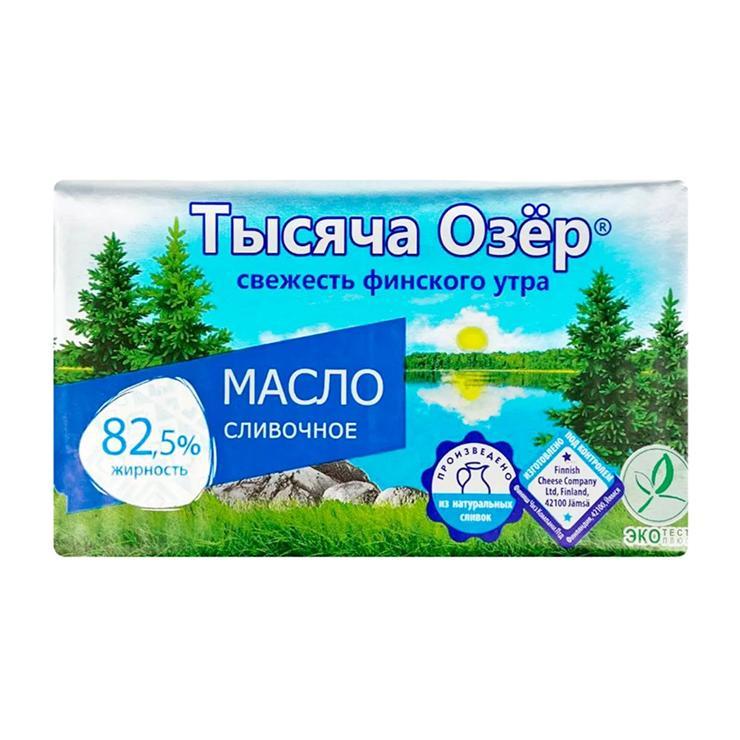 Масло сливочное Тысяча Озёр 82,5% 350 гр., обертка