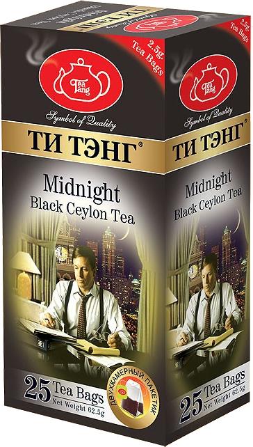Чай Ти Тэнг для полуночников черный, 25 пакетов, 62.5 гр., картон