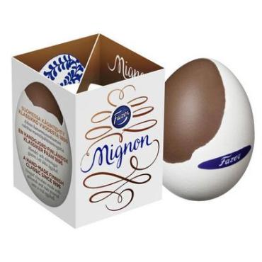 Яйцо Fazer Mignon из шоколадной нуги с миндалём и лесными орехами, 52 гр., картон