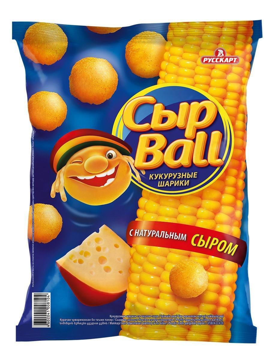 Кукурузные шарики Сыр Ball со вкусом сыра 80 гр., флоу-пак