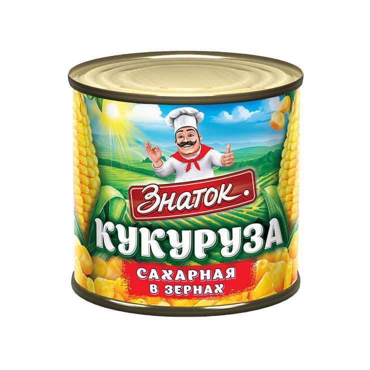 Кукуруза Знаток сахарная в заливе консерованная /жесть/ 425мл*12
