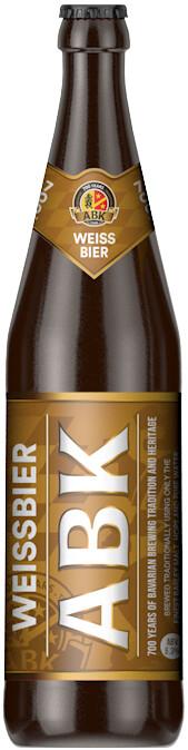 Пиво ABK Вайсбир светлое нефильтрованное непастеризованное 5,3% 500 мл., стекло