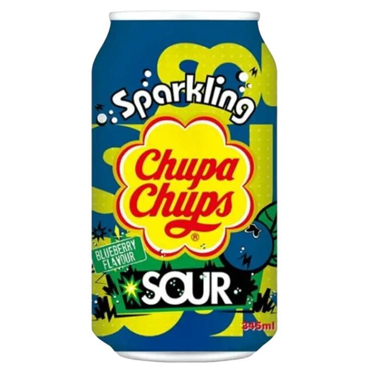 Напиток газированный Chupa Chups кислая черника 345 мл., ж/б
