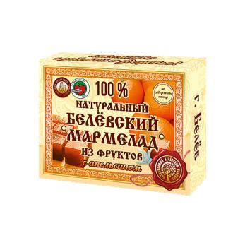 Мармелад Белёвский продукт натуральный с апельсином 230 гр., картон
